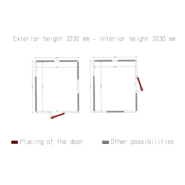 Vriescel | Maxicold EVO | Incl. Motor | 21.65m³ | -15°C/-25°C | Isolatie 100mm | 400V | 3030x3630x2430(h)mm