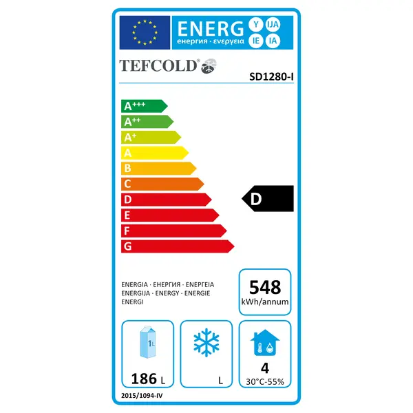 Koelkast | SERIE SD | 290L | Wit/Zwart | +2°C/+10°C | Statisch + Ventilator | Wielen | 595x640x1635(h)mm