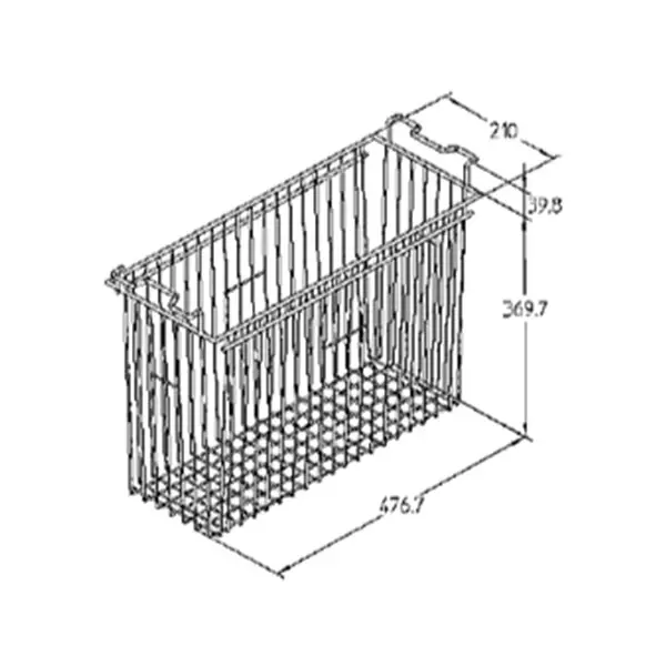 Draadmand (Hoog) | EFL Vrieskisten | Wit | 210mm