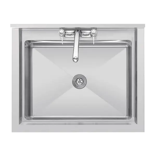 Spoeltafel | RVS | 1 Spoelbak | Bodemschap | Achteropstand | Zelfmontage | 750x600x900/960(h)mm