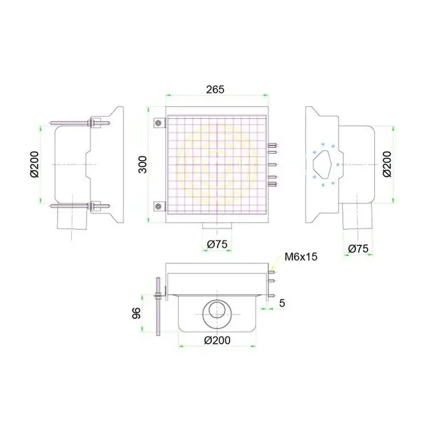 Afvoerput | CombiSteel Sleufgoten | RVS | 1 Uitgang | Draagkracht 700kg | 300x265x175(h)mm