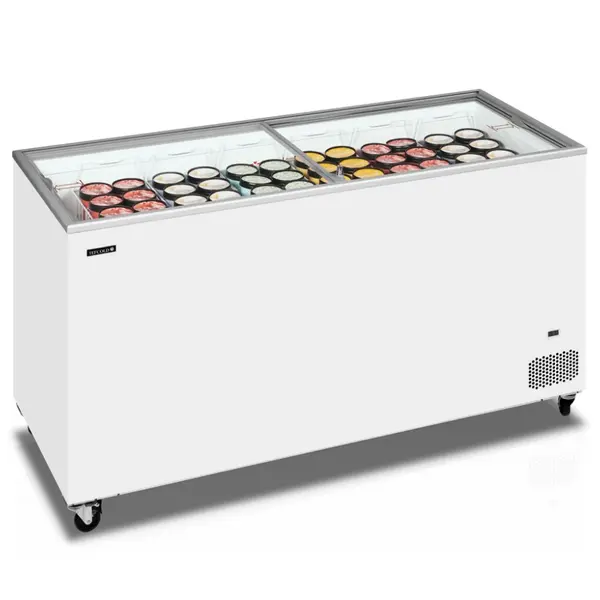 Vrieskist | ICECREAM | 491L | Wit | -14°C/-24°C | Statisch | Schuifdeksels (Vlak) | 1550x630x892(h)mm