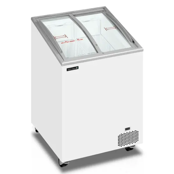 Vrieskist | ICECREAM | 100L | Wit | -14°C/-24°C | Statisch | Schuifdeksels (Gebogen) | 570x570x885(h)mm