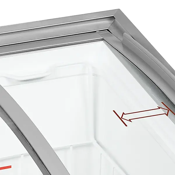 Vrieskist | ICECREAM | 100L | Wit | -14°C/-24°C | Statisch | Schuifdeksels (Gebogen) | 570x570x885(h)mm