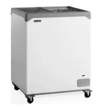 Tefcold Vrieskist | ICECREAM | 186L | Wit/Grijs | -14°C/-24°C | Statisch | Schuifdeksels (Vlak) | 740x650x885(h)mm 