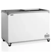 Tefcold Vrieskist | ICECREAM | 390L | Wit/Grijs | -14°C/-24°C | Statisch | Schuifdeksels (Vlak) | 1320x650x885(h)mm 