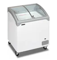 Tefcold Vrieskist | ICECREAM | 185L | Wit/Grijs | -14°C/-24°C | Statisch | Schuifdeksels (Gebogen) | 740x650x918(h)mm 