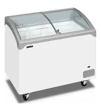 Tefcold Vrieskist | ICECREAM | 286L | Wit/Grijs | -14°C/-24°C | Statisch | Schuifdeksels (Gebogen) | 1030x650x918(h)mm 