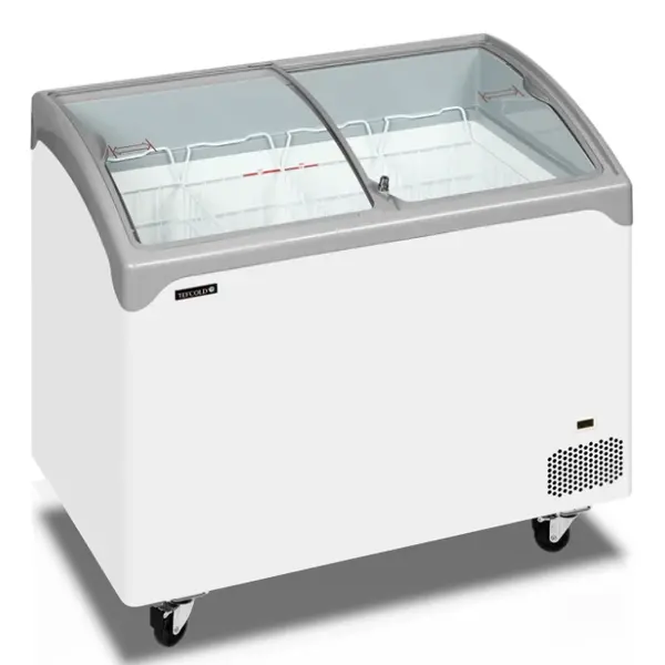 Vrieskist | ICECREAM | 286L | Wit/Grijs | -14°C/-24°C | Statisch | Schuifdeksels (Gebogen) | 1030x650x918(h)mm