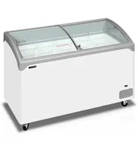 Tefcold Vrieskist | ICECREAM | 388L | Wit/Grijs | -14°C/-24°C | Statisch | Schuifdeksels (Gebogen) | 1320x650x918(h)mm 