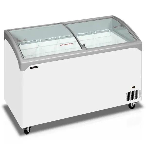 Vrieskist | ICECREAM | 388L | Wit/Grijs | -14°C/-24°C | Statisch | Schuifdeksels (Gebogen) | 1320x650x918(h)mm