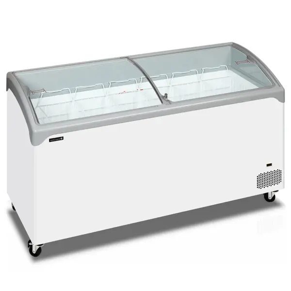 Vrieskist | ICECREAM | 475L | Wit/Grijs | -14°C/-24°C | Statisch | Schuifdeksels (Gebogen) | 1570x650x918(h)mm