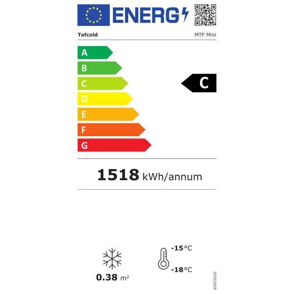 Wandvriezer + Standaard | SERIE MTF | Wit/Grijs | -18°C/-23°C | Statisch | Draaideuren | 1275x636x1965(h)mm