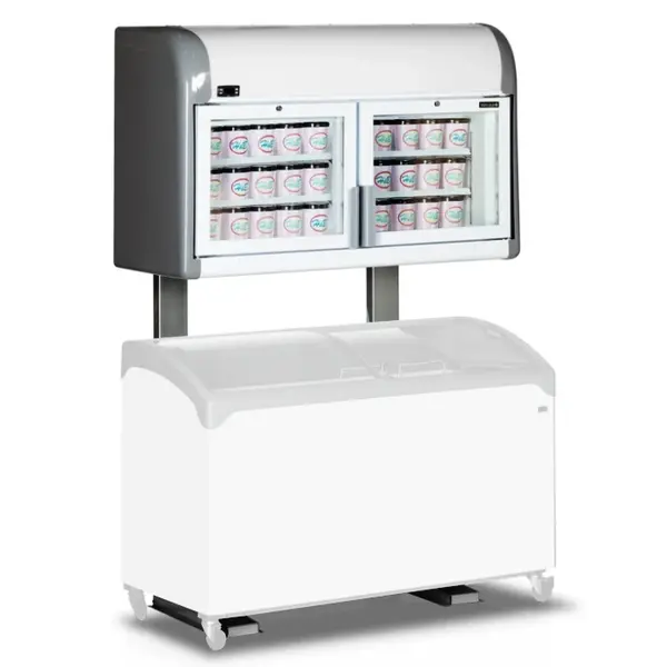 Wandvriezer + Standaard | SERIE MTF | Wit/Grijs | -18°C/-23°C | Statisch | Draaideuren | 1275x636x1965(h)mm
