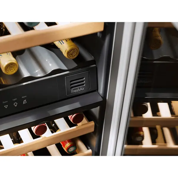 Wijnklimaatkast | VINIDOR | 34x 75cl | RVS | 2 Zones | +5°C/+20°C | Geforceerd | Temperatuur-/Deuralarm | 598x575x822(h)mm