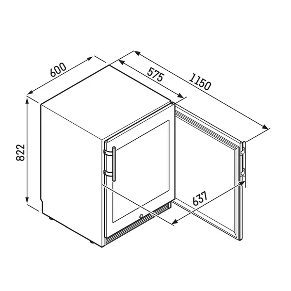 Wijnklimaatkast | VINIDOR | 34x 75cl | RVS | 2 Zones | +5°C/+20°C | Geforceerd | Temperatuur-/Deuralarm | 598x575x822(h)mm