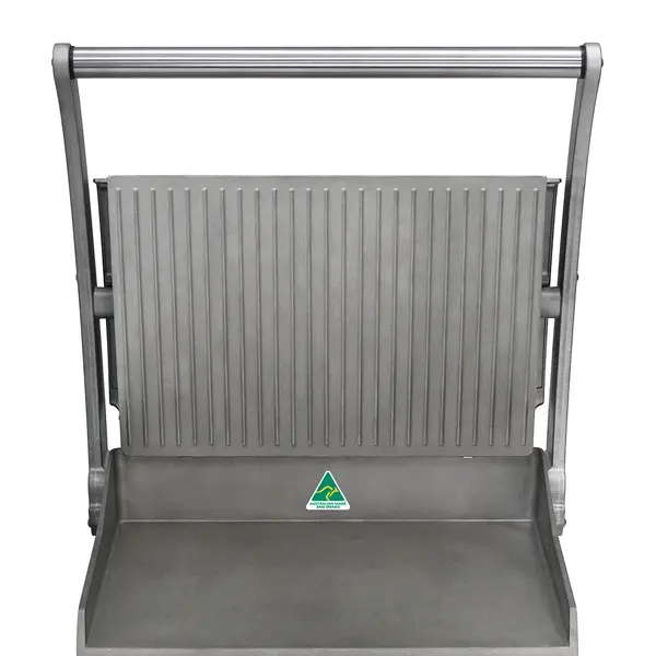 Contact-/Paninigrill | Enkel | Glad/Gegroefda Oppervlak 375x275 (Aluminium) | 80°C/280°C | 2.2kW (230V) | 435x490x220(h)mm