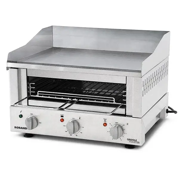 Bak-/Grillplaat + Salamander | Elektrisch | Glad Oppervlak 515x340 (RVS) | 1 Niveau (Salamander) | 100°C/300°C | 3.28kW (230V) | 537x457x374(h)mm