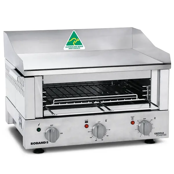 Bak-/Grillplaat + Salamander | Elektrisch | Glad Oppervlak 515x340 (RVS) | 1 Niveau (Salamander) | 100°C/300°C | 3.28kW (230V) | 537x457x374(h)mm