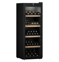 Liebherr Wijnkoelkast | GRAND CRU | 196x 75cl | Zwart | 1 Zone | +5°C/+20°C | Geforceerd | Temperatuur-/Deuralarm + App | Wielen | 597x763x1684(h)mm 
