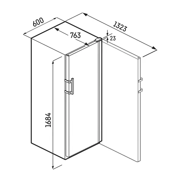 Wijnkoelkast | GRAND CRU | 196x 75cl | Zwart | 1 Zone | +5°C/+20°C | Geforceerd | Temperatuur-/Deuralarm + App | Wielen | 597x763x1684(h)mm