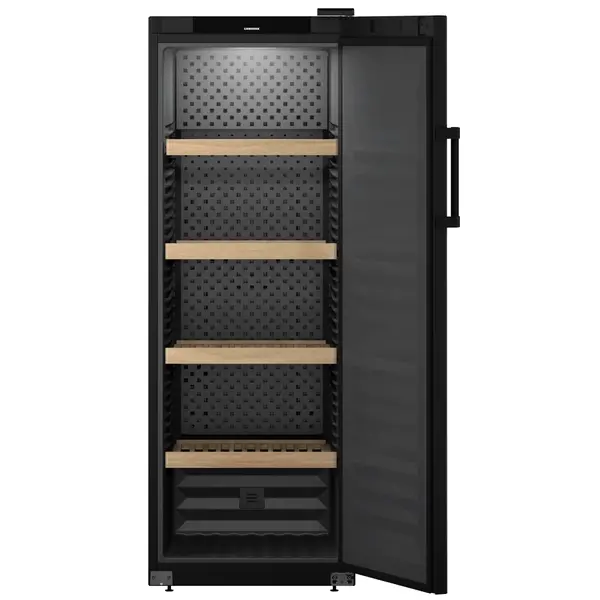 Wijnkoelkast | GRAND CRU | 196x 75cl | Zwart | 1 Zone | +5°C/+20°C | Geforceerd | Temperatuur-/Deuralarm + App | Wielen | 597x763x1684(h)mm