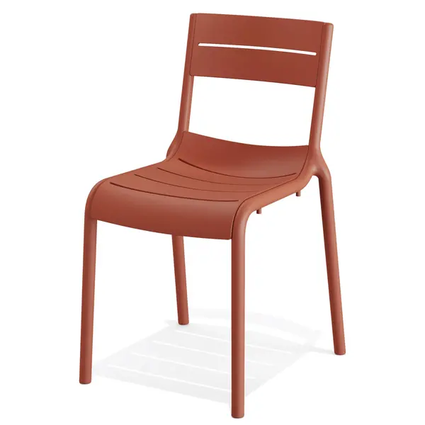 Stoel | CALOR | Terracotta | Kunststof | Outdoor | Stapelbaar | 490x550x820(h)mm