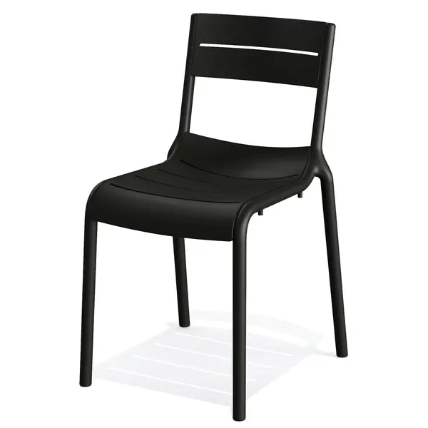Stoel | CALOR | Zwart | Kunststof | Outdoor | Stapelbaar | 490x550x820(h)mm