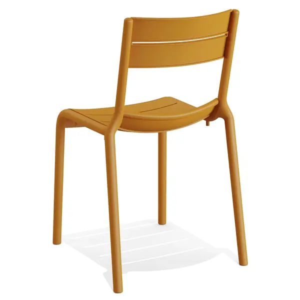 Stoel | CALOR | Okergeel | Kunststof | Outdoor | Stapelbaar | 490x550x820(h)mm