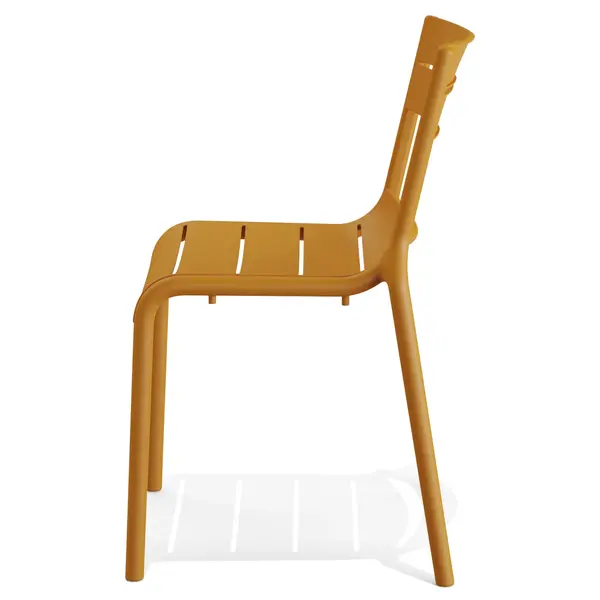 Stoel | CALOR | Okergeel | Kunststof | Outdoor | Stapelbaar | 490x550x820(h)mm