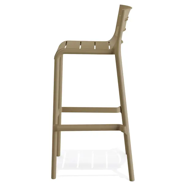 Barkruk | CALOR | Sand | Kunststof | Outdoor | Stapelbaar | 490x490x1000(h)mm