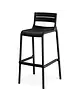 VEBA Barkruk | CALOR | Zwart | Kunststof | Outdoor | Stapelbaar | 490x490x1000(h)mm 