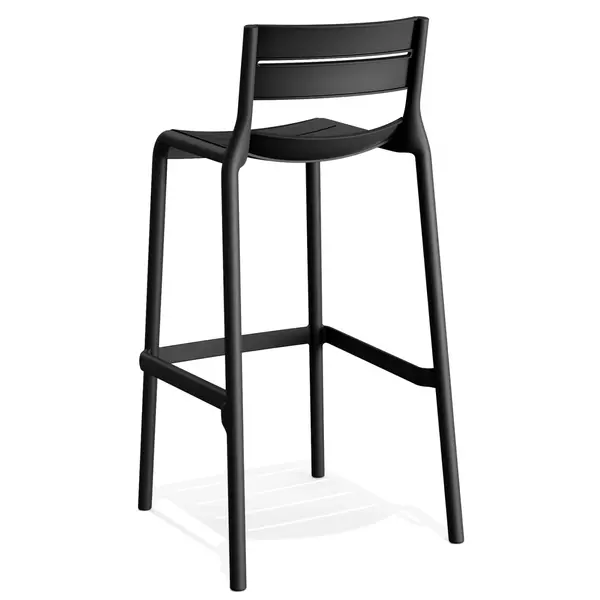 Barkruk | CALOR | Zwart | Kunststof | Outdoor | Stapelbaar | 490x490x1000(h)mm