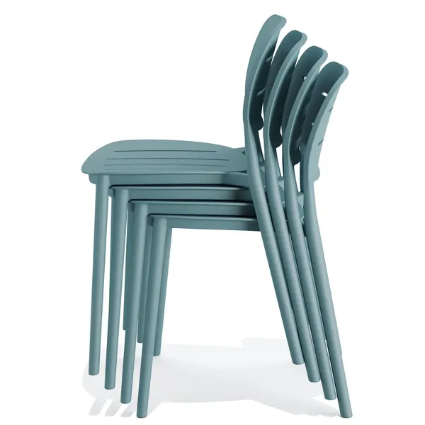 Stoel | PROPI | Blauw | Kunststof | Outdoor | Stapelbaar | 460x530x790(h)mm