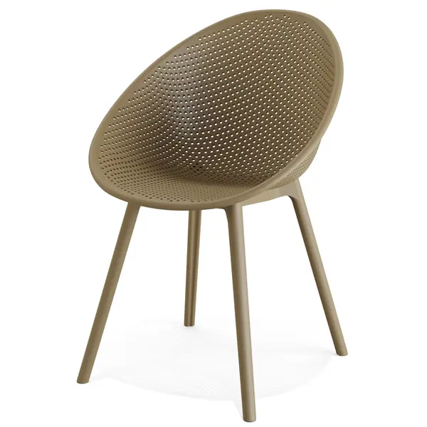 Stoel | QOSY | Sand | Kunststof | Outdoor | 590x590x830(h)mm