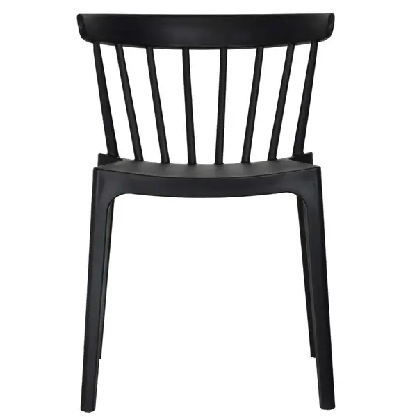 Stoel | WINDSON | Zwart | Kunststof | Outdoor | Stapelbaar | 530x540x750(h)mm