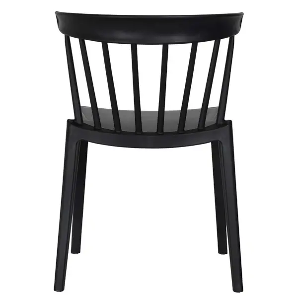 Stoel | WINDSON | Zwart | Kunststof | Outdoor | Stapelbaar | 530x540x750(h)mm