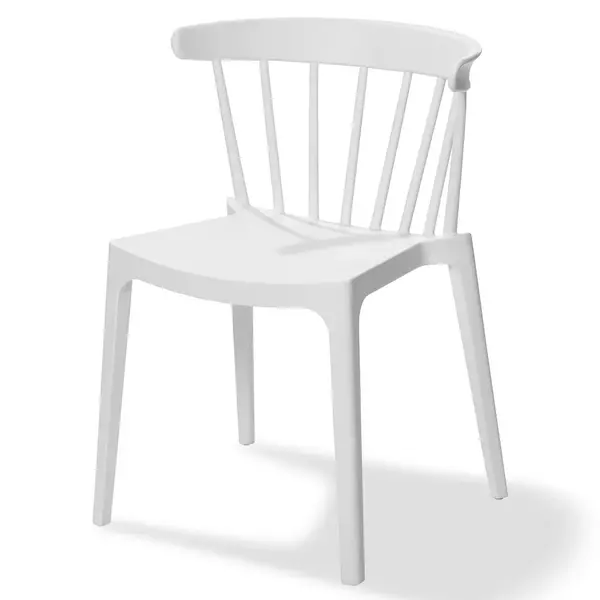 Stoel | WINDSON | Wit | Kunststof | Outdoor | Stapelbaar | 530x540x750(h)mm