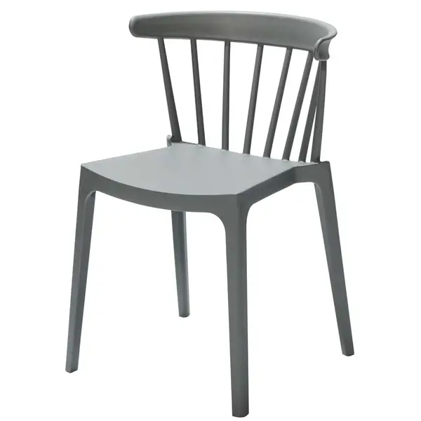 Stoel | WINDSON | Grijsgroen | Kunststof | Outdoor | Stapelbaar | 530x540x750(h)mm