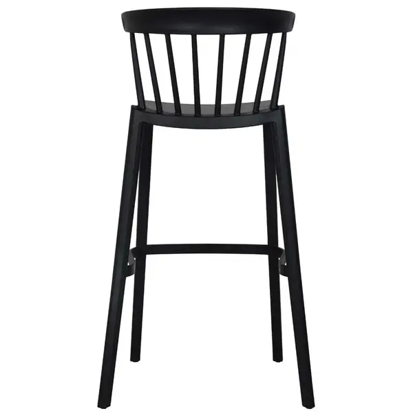 Barkruk | WINDSON | Zwart | Kunststof | Outdoor | Stapelbaar | 530x550x1030(h)mm