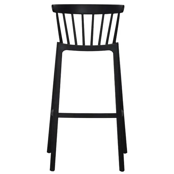 Barkruk | WINDSON | Zwart | Kunststof | Outdoor | Stapelbaar | 530x550x1030(h)mm
