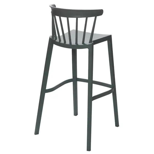 Barkruk | WINDSON | Grijsgroen | Kunststof | Outdoor | Stapelbaar | 530x550x1030(h)mm