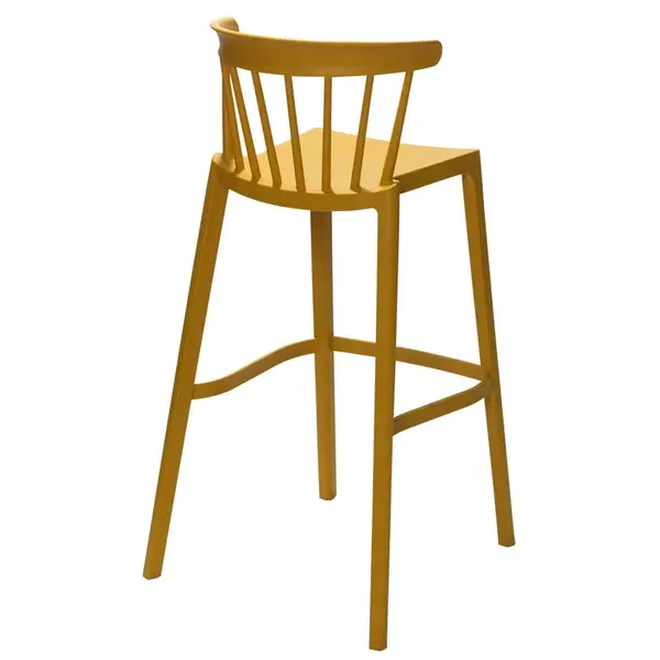 Barkruk | WINDSON | Okergeel | Kunststof | Outdoor | Stapelbaar | 530x550x1030(h)mm