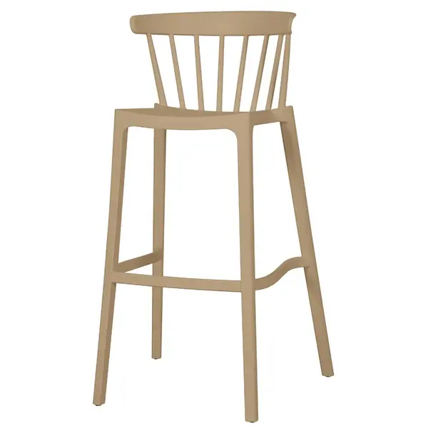 Barkruk | WINDSON | Sand | Kunststof | Outdoor | Stapelbaar | 530x550x1030(h)mm