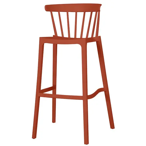 Barkruk | WINDSON | Terracotta | Kunststof | Outdoor | Stapelbaar | 530x550x1030(h)mm
