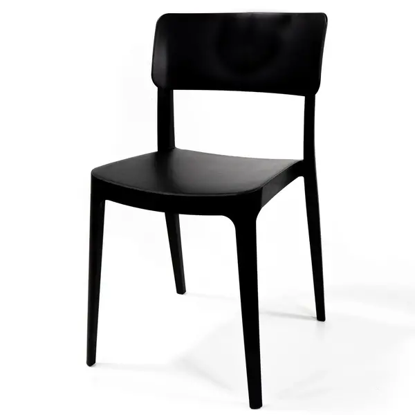 Stoel | WING | Zwart | Kunststof | Outdoor | Stapelbaar | 460x500x820(h)mm