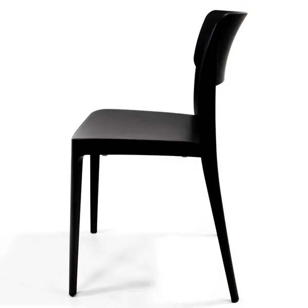 Stoel | WING | Zwart | Kunststof | Outdoor | Stapelbaar | 460x500x820(h)mm