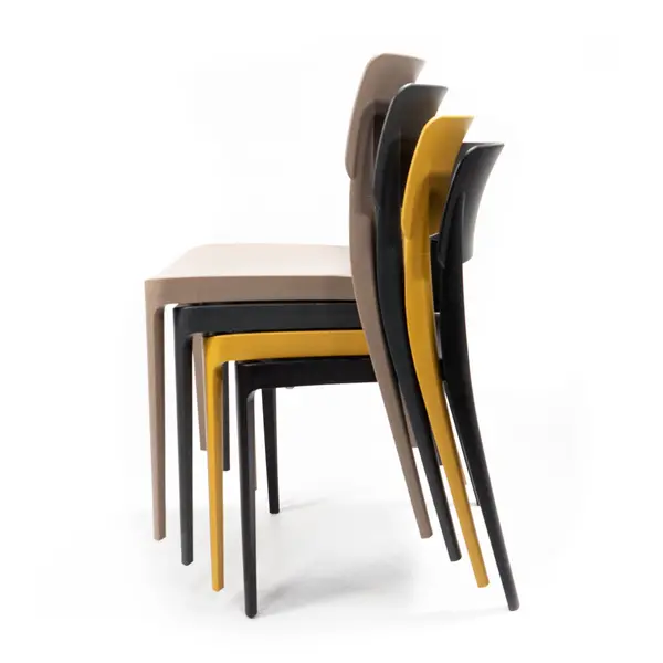 Stoel | WING | Mosterdgeel | Kunststof | Outdoor | Stapelbaar | 460x500x820(h)mm