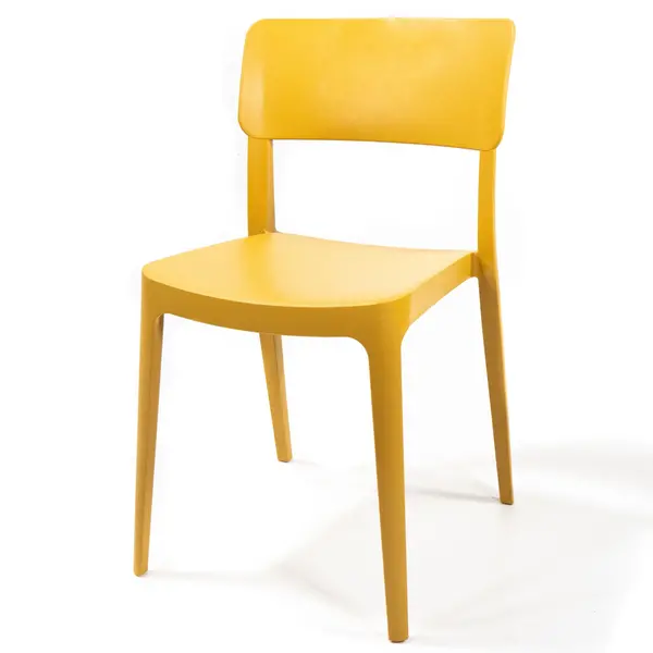 Stoel | WING | Mosterdgeel | Kunststof | Outdoor | Stapelbaar | 460x500x820(h)mm
