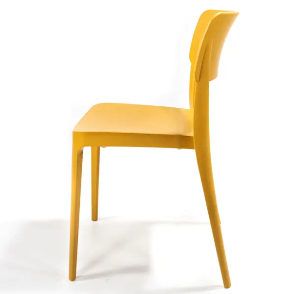 Stoel | WING | Mosterdgeel | Kunststof | Outdoor | Stapelbaar | 460x500x820(h)mm